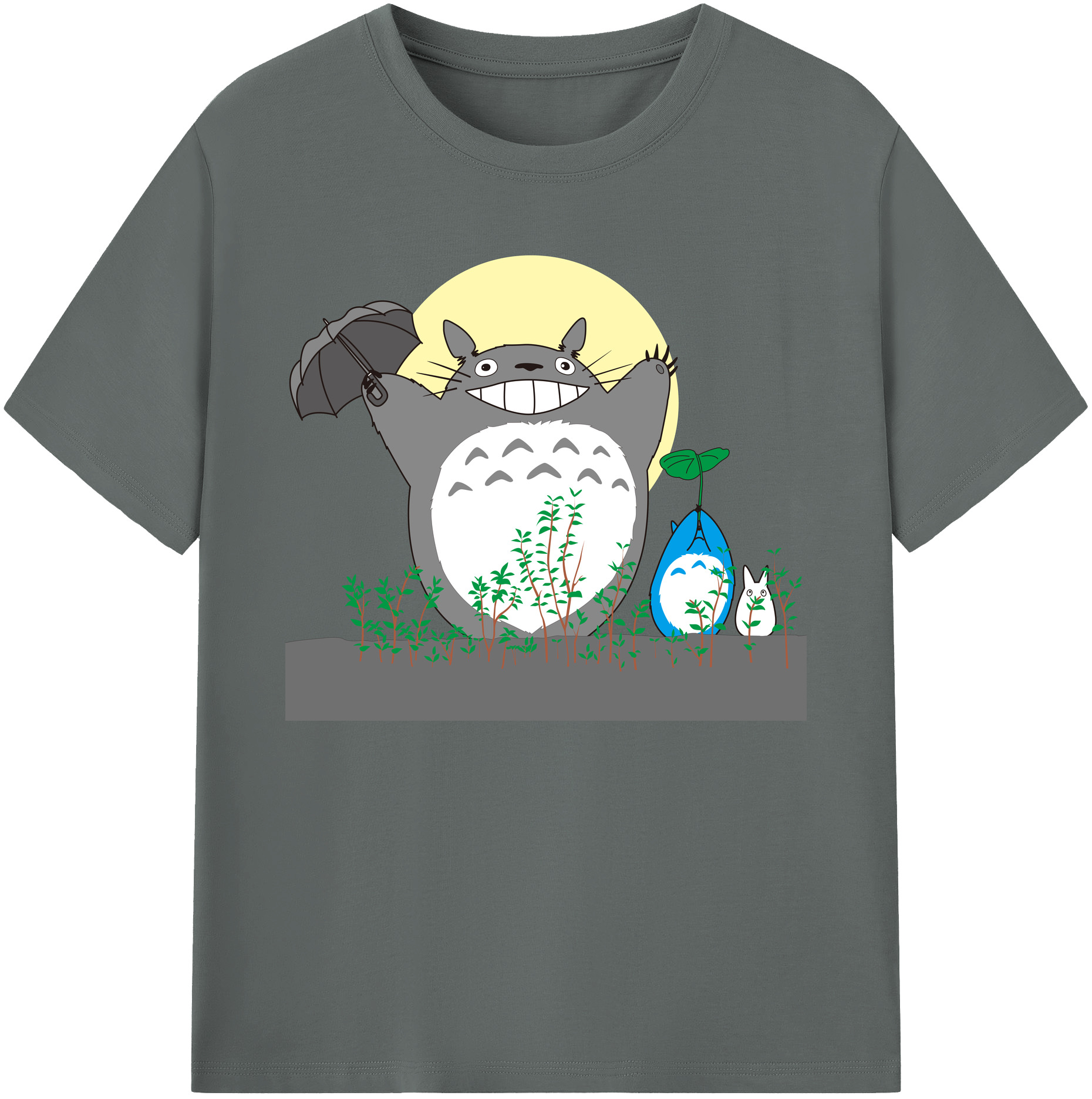 （画像用） となりのトトロ 草壁メイ 草壁サツキ My Neighbor Totoro Satsuki Kusakabe Mei Kusakabe 綿100％ メンズ半袖Tシャツ｜肌触りやわらか＆通気性